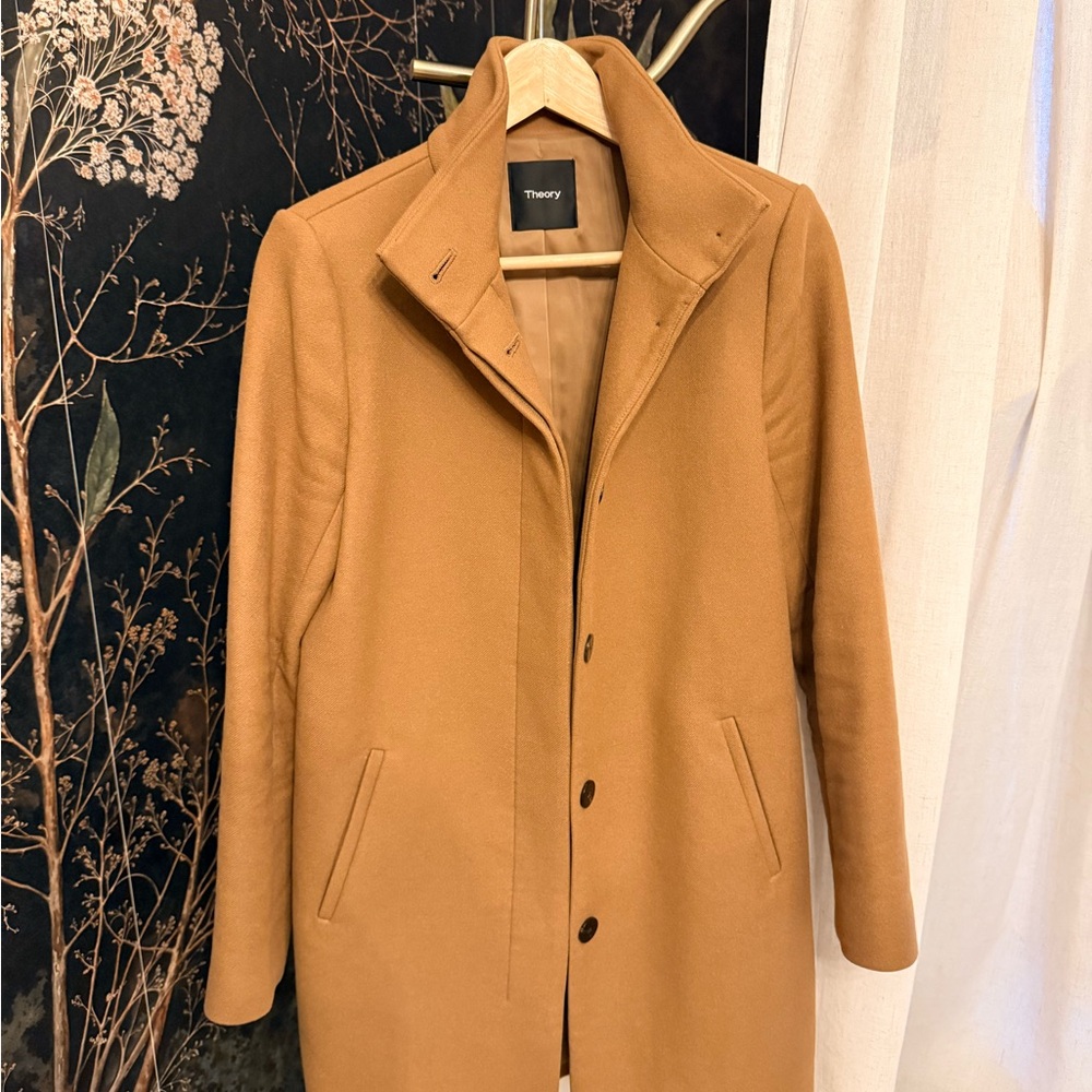Theory Men's Camel Trench Coat